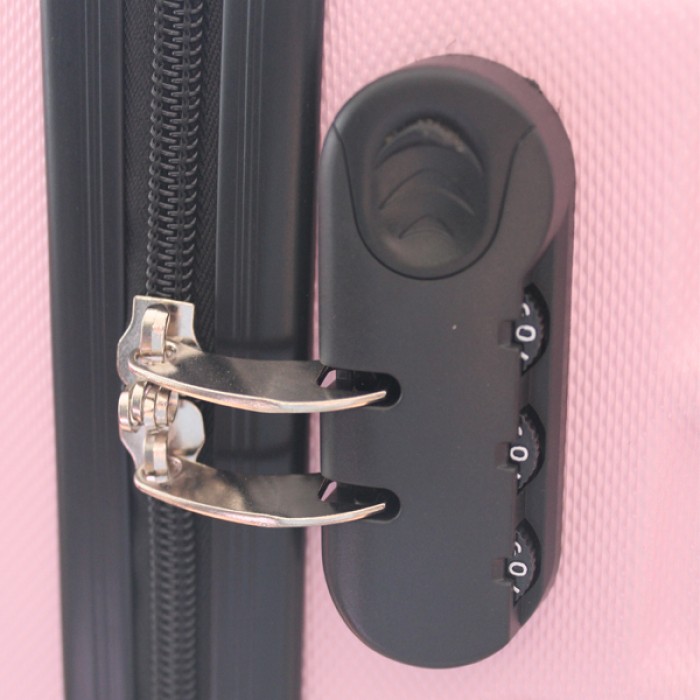 Travelerz kofferset 4 delig ABS - zwenkwielen - met cijferslot - zwart - (168)
