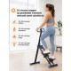 BlockFit® Stair Stepper - Sport apparatuur voor thuis - Fitness stepapparaat - Stairclimber - Stepapparaat - Home gym - Inklapbaar - LCD display - Stairmaster - Hoogte verstelbaar - Antislip - Grijs