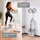 BlockFit® Stair Stepper - Sport apparatuur voor thuis - Fitness stepapparaat - Stairclimber - Stepapparaat - Home gym - Inklapbaar - LCD display - Stairmaster - Hoogte verstelbaar - Antislip - Grijs