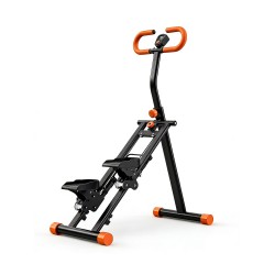 BlockFit® Stair Stepper - Sport apparatuur voor thuis - Fitness stepapparaat - Stairclimber - Stepapparaat - Home gym - Inklapbaar - LCD display - Stairmaster - Hoogte verstelbaar - Antislip - Oranje