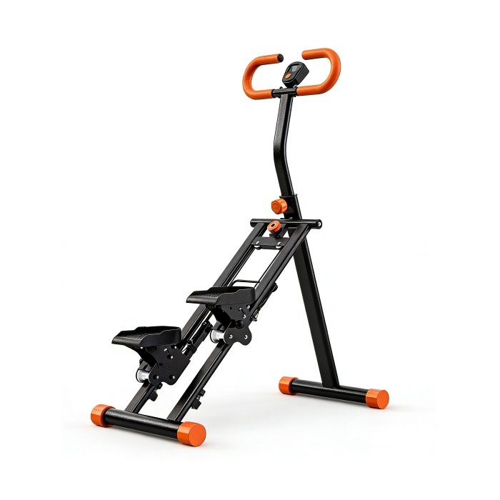 BlockFit® Stair Stepper - Sport apparatuur voor thuis - Fitness stepapparaat - Stairclimber - Stepapparaat - Home gym - Inklapbaar - LCD display - Stairmaster - Hoogte verstelbaar - Antislip - Oranje