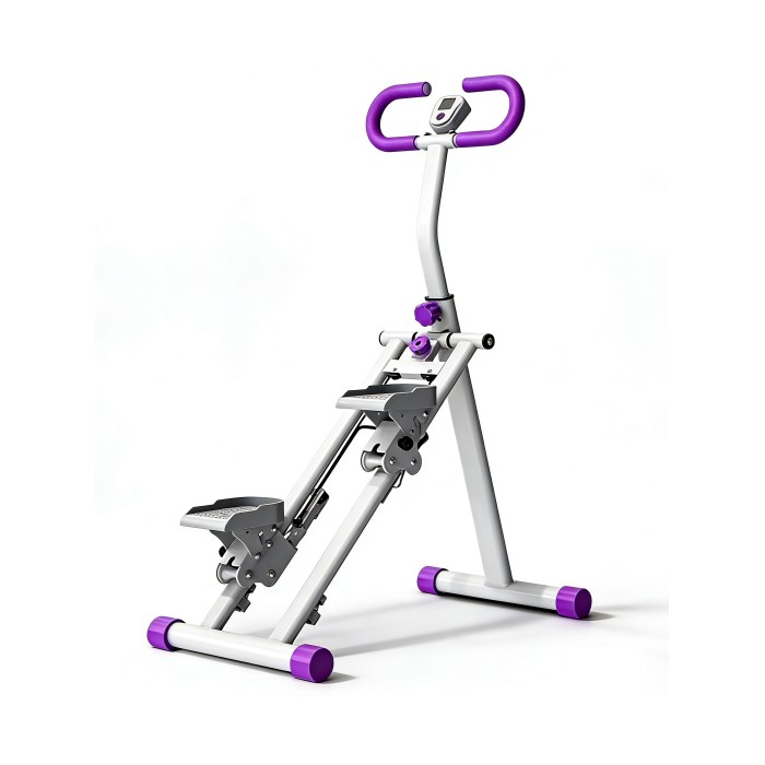 BlockFit® Stair Stepper - Sport apparatuur voor thuis - Fitness stepapparaat - Stairclimber - Stepapparaat - Home gym - Inklapbaar - LCD display - Stairmaster - Hoogte verstelbaar - Antislip - Paars