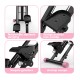 BlockFit® Stair Stepper - Sport apparatuur voor thuis - Fitness stepapparaat - Stairclimber - Stepapparaat - Home gym - Inklapbaar - LCD display - Stairmaster - Hoogte verstelbaar - Antislip - Roze
