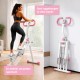 BlockFit® Stair Stepper - Sport apparatuur voor thuis - Fitness stepapparaat - Stairclimber - Stepapparaat - Home gym - Inklapbaar - LCD display - Stairmaster - Hoogte verstelbaar - Antislip - Roze