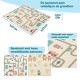 BlockPlay® Grondbox inklapbaar Baby 127x127 cm - Speelbox - Playpen - Kinderbox – Kruipbox – Ballenbak - Inclusief speelmat 50 speelballen draagtas en 2 optrek hendels – Grijs 