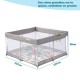 BlockPlay® Grondbox inklapbaar Baby 127x127 cm - Speelbox - Playpen - Kinderbox – Kruipbox – Ballenbak - Inclusief speelmat 50 speelballen draagtas en 2 optrek hendels – Grijs 