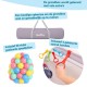 BlockPlay® Grondbox Baby 127x127 cm - Speelbox - Playpen - Baby box - Babypark - Parc bebe - Kinderbox - Kruipbox - Inclusief speelmat 50 speelballen draagtas en 4 optrek hendels - Grijs
