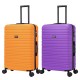 BlockTravel kofferset 2 delig ABS ruimbagage met dubbele wielen 95 liter - inbouw TSA slot - oranje - paars BlockTravel kofferset 2 delig ABS ruimbagage met dubbele wielen 95 liter - inbouw TSA slot - oranje - paars