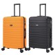 BlockTravel kofferset 2 delig ABS ruimbagage met dubbele wielen 95 liter - inbouw TSA slot - zwart - oranje BlockTravel kofferset 2 delig ABS ruimbagage met dubbele wielen 95 liter - inbouw TSA slot - zwart - oranje