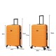 BlockTravel kofferset 2 delig ABS ruimbagage met dubbele wielen 74 en 95 liter - inbouw TSA slot - oranje BlockTravel kofferset 2 delig ABS ruimbagage met dubbele wielen 74 en 95 liter - inbouw TSA slot - oranje
