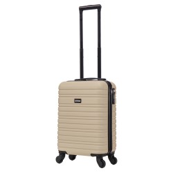 BlockTravel handbagage reiskoffer XS met wielen afneembaar 29 liter - inbouw TSA slot - lichtgewicht - champagne
