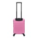 BlockTravel handbagage reiskoffer XS met wielen afneembaar 29 liter - inbouw TSA slot - lichtgewicht - roze