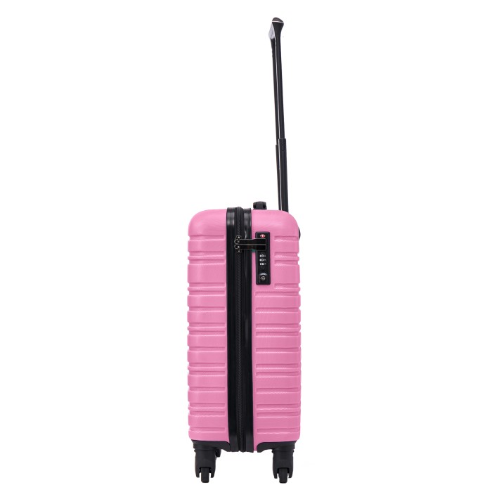 BlockTravel handbagage reiskoffer XS met wielen afneembaar 29 liter - inbouw TSA slot - lichtgewicht - roze