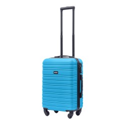 BlockTravel handbagage reiskoffer S met wielen afneembaar 39 liter - inbouw TSA slot - lichtgewicht - blauw