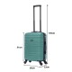 BlockTravel kofferset 2 delig ABS handbagage met wielen afneembaar 29 en 39 liter - inbouw TSA slot - groen
