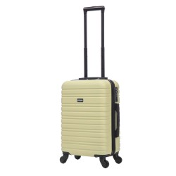 BlockTravel handbagage reiskoffer S met wielen afneembaar 39 liter - inbouw TSA slot - lichtgewicht - licht geel