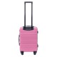 BlockTravel handbagage reiskoffer S met wielen afneembaar 39 liter - inbouw TSA slot - lichtgewicht - roze
