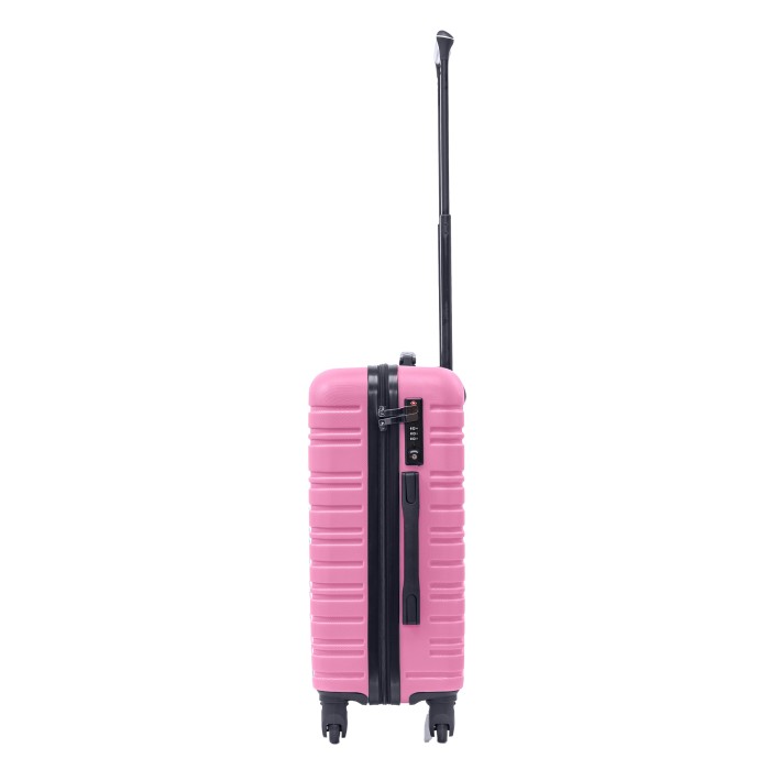 BlockTravel handbagage reiskoffer S met wielen afneembaar 39 liter - inbouw TSA slot - lichtgewicht - roze