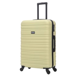 BlockTravel reiskoffer M met wielen afneembaar 74 liter - inbouw TSA slot - lichtgewicht - licht geel