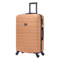 BlockTravel reiskoffer M met wielen afneembaar 74 liter - inbouw TSA slot - lichtgewicht - licht oranje