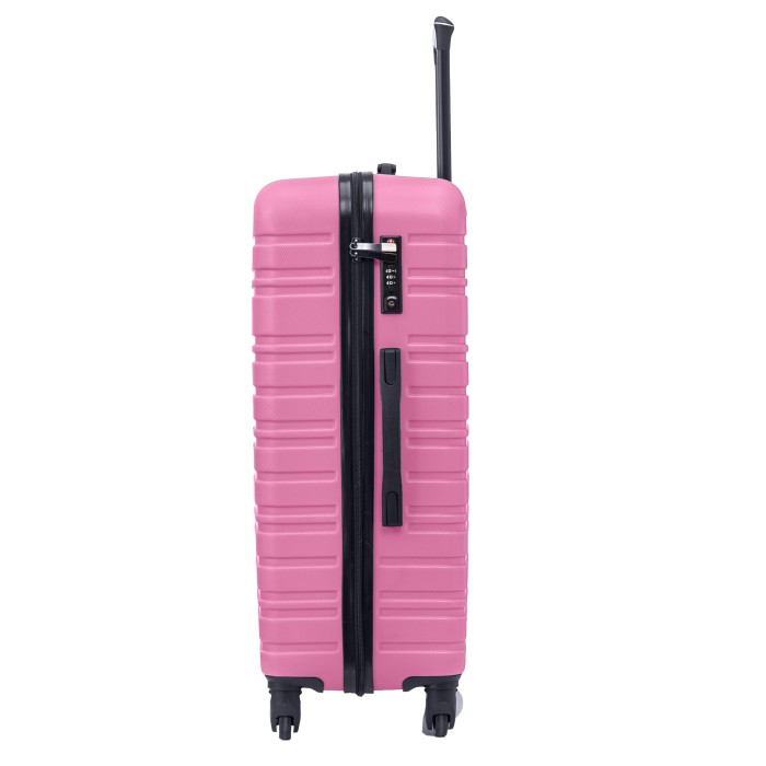BlockTravel reiskoffer M met wielen afneembaar 74 liter - inbouw TSA slot - lichtgewicht - roze