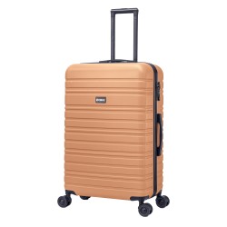 BlockTravel reiskoffer L met dubbele wielen 95 liter - inbouw TSA slot - lichtgewicht - licht oranje