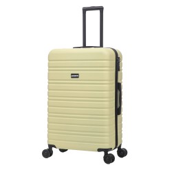 BlockTravel reiskoffer L met dubbele wielen 95 liter - inbouw TSA slot - lichtgewicht - licht geel