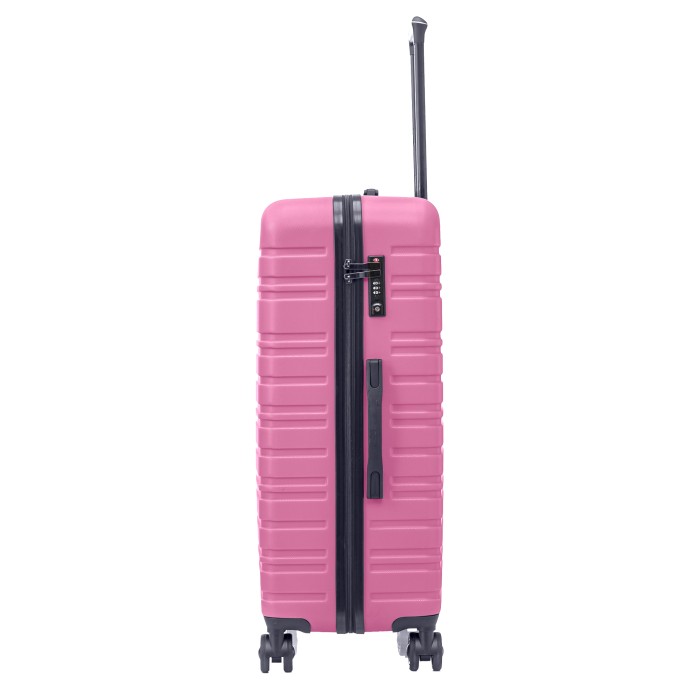 BlockTravel reiskoffer L met dubbele wielen 95 liter - inbouw TSA slot - lichtgewicht - roze