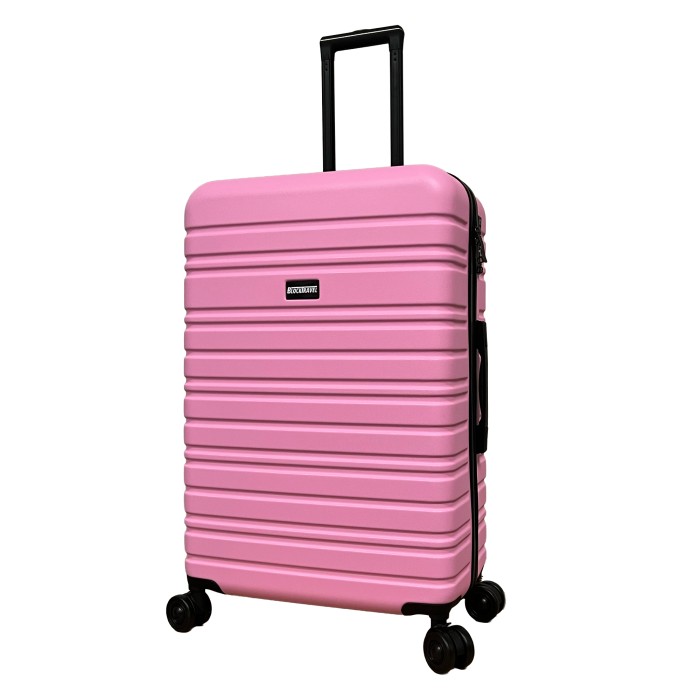 BlockTravel reiskoffer L met dubbele wielen 95 liter - inbouw TSA slot - lichtgewicht - roze