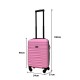 BlockTravel handbagage reiskoffer XS met wielen afneembaar 29 liter - inbouw TSA slot - lichtgewicht - roze