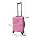 BlockTravel handbagage reiskoffer S met wielen afneembaar 39 liter - inbouw TSA slot - lichtgewicht - roze