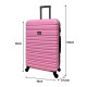 BlockTravel reiskoffer M met wielen afneembaar 74 liter - inbouw TSA slot - lichtgewicht - roze