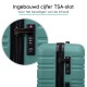 BlockTravel kofferset 2 delig ABS handbagage met wielen afneembaar 29 en 39 liter - inbouw TSA slot - groen