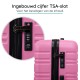 BlockTravel handbagage reiskoffer S met wielen afneembaar 39 liter - inbouw TSA slot - lichtgewicht - roze