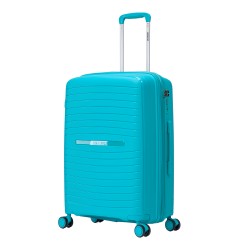 BlockTravel Palma - PP - reiskoffer met wielen - L - 98 tot 108 liter - vergrootbaar - met inbouw TSA cijferslot – blauw