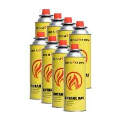 Royal Cuisine - 8x butaan gas - 227 gram - camping gasstel - gasstelletje noodpakket - camping gas - camping kooktoestel - butaan gasbussen