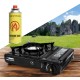 BlockTravel - Gasstelletje noodpakket - Camping gasstel - Gasbrander - kooktoestel - incl. 4 Butaan Gasbussen - Gas Stove - Draagkoffer