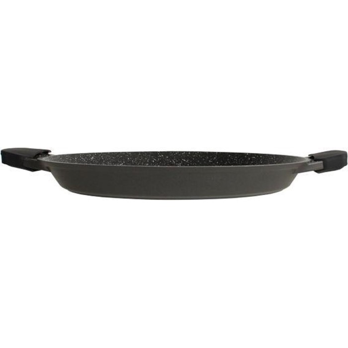 Kookkunst Holland Paella Pan Inductie - Kookpan met Silicone Koude Handgrepen - Ø 40 cm - Inductie Pannen - Gietaluminium - Marmeren Anti-aanbaklaag - PFOA-vrij