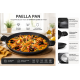 Kookkunst Holland Paella Pan Inductie - Kookpan met Silicone Koude Handgrepen - Ø 40 cm - Inductie Pannen - Gietaluminium - Marmeren Anti-aanbaklaag - PFOA-vrij