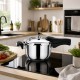Kookkunst Holland Snelkookpan Inductie 7L – Hogedrukpan / Snelkoker RVS 24 cm – Pressure Cooker met 6 Veiligheden – Geschikt voor Alle Warmtebronnen