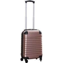 Reiskoffer handbagage koffer met wielen 27 liter - lichtgewicht - cijferslot - rose goud