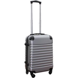Reiskoffer handbagage koffer met wielen 39 liter - lichtgewicht - cijferslot - zilver