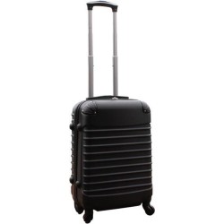 Reiskoffer handbagage koffer met wielen 39 liter - lichtgewicht - cijferslot - zwart