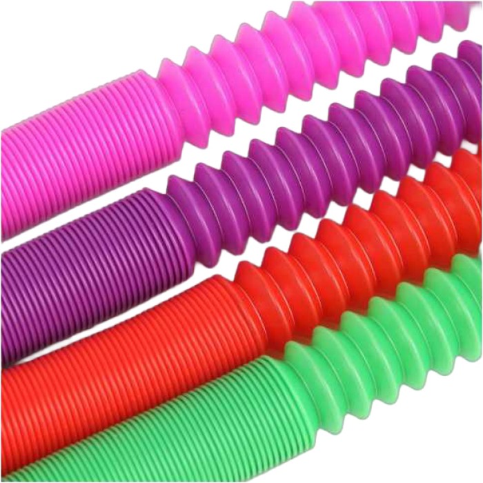 Block Pop Tubes – Set van 8 Sensorische Buizen - Fidget Speelgoed kleurenmix voor Kinderen en Volwassenen – Buigbaar, Kleurrijk,  Stimulerend & Stressverlagend