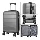 BlockTravel kofferset 3 delig met wielen en cijferslot - ABS - zilver (42016) BlockTravel kofferset 3 delig met wielen en cijferslot - ABS - zilver (42016)