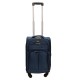 Travelerz handbagage reiskoffer met wielen softcase 42 liter - met cijferslot - expender - voorvakken - blauw