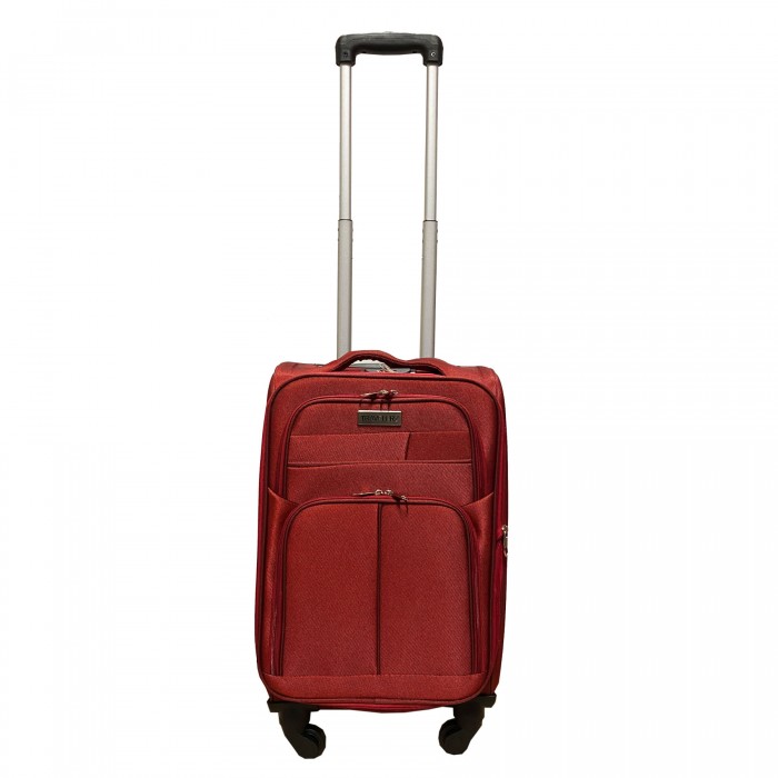 Travelerz handbagage reiskoffer met wielen softcase 42 liter - met cijferslot - expender - voorvakken - rood Travelerz handbagage reiskoffer met wielen softcase 42 liter - met cijferslot - expender - voorvakken - rood