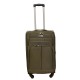 Travelerz reiskoffer met wielen softcase 68 liter - met cijferslot - expender - voorvakken - groen Travelerz reiskoffer met wielen softcase 68 liter - met cijferslot - expender - voorvakken - groen