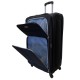 Travelerz reiskoffer met wielen softcase 139 liter - met cijferslot - expender - voorvakken - zwart