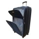 Travelerz reiskoffer met wielen softcase 139 liter - met cijferslot - expender - voorvakken - blauw